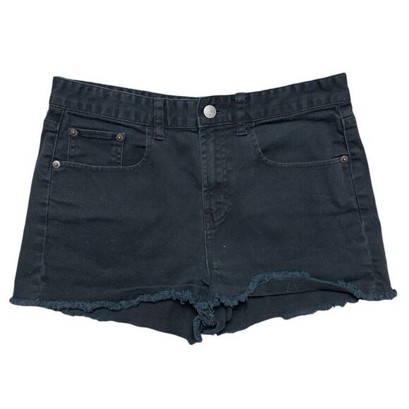 bp Pants - BP Black High-Waisted Frayed Hem Denim Shorts Women’s Size 9